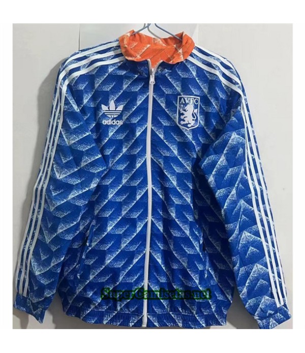 Tailandia Chaqueta Cortavientos Reversible Aston Villa Azul 2024 2025