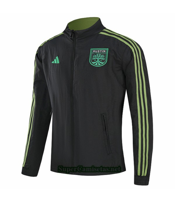 Tailandia Chaqueta Cortavientos Reversible Austin Negro 2024 2025
