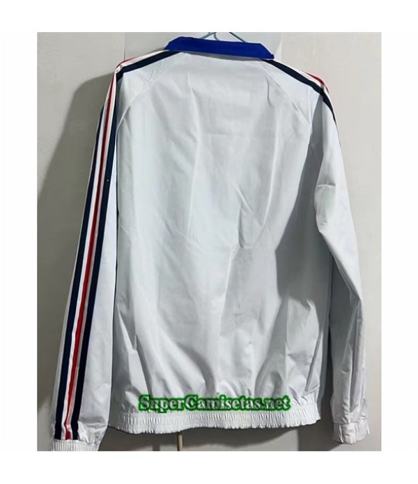 Tailandia Chaqueta Cortavientos Reversible Francia Retro Blanco 2024 2025