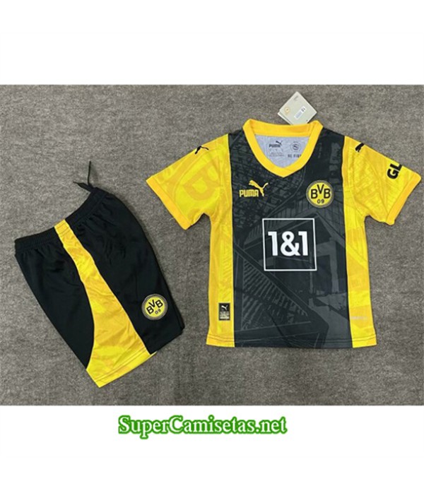 Tailandia Equipacion Camiseta Dortmund Niño Amarillo 2024 2025