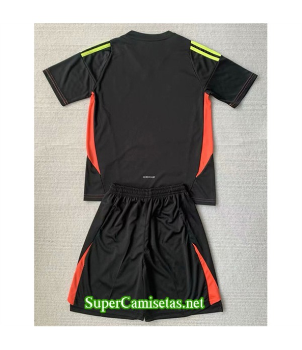 Tailandia Equipacion Camiseta Espana Niño Portero Negro 2024 2025