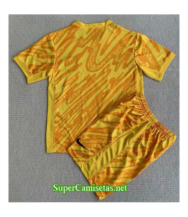 Tailandia Equipacion Camiseta Inglaterra Niño Portero Amarillo 2024 2025