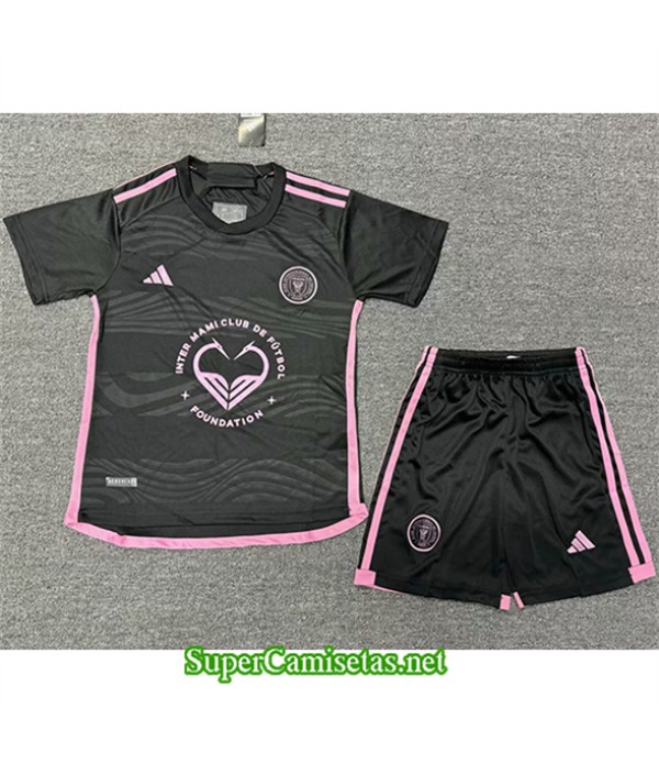 Tailandia Equipacion Camiseta Inter Miami Niño Heart Shaped Negro 2024 2025