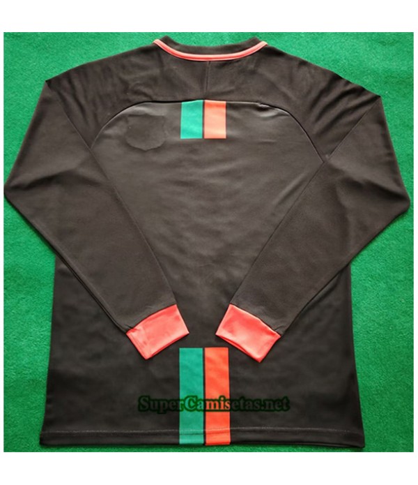 Tailandia Equipacion Camiseta Palestina Manga Larga Negro 2024 2025