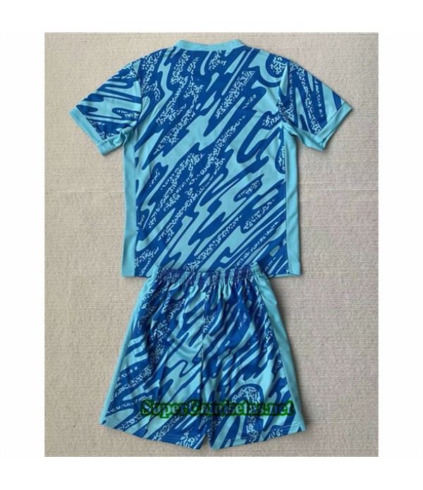 Tailandia Equipacion Camiseta Portugal Niño Goalkeeper Azul 2024 2025