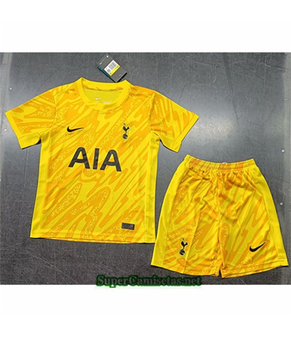 Tailandia Equipacion Camiseta Tottenham Hotspur Niño Goalkeeper Amarillo 2024 2025
