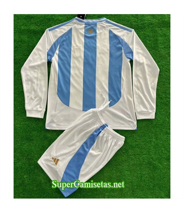 Tailandia Primera Equipacion Camiseta Argentina Niño Manga Larga Verde 2024 2025