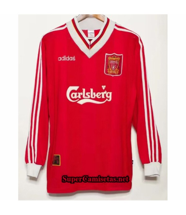 Tailandia Primera Equipacion Camiseta Liverpool Manga Larga Hombre 1995 96