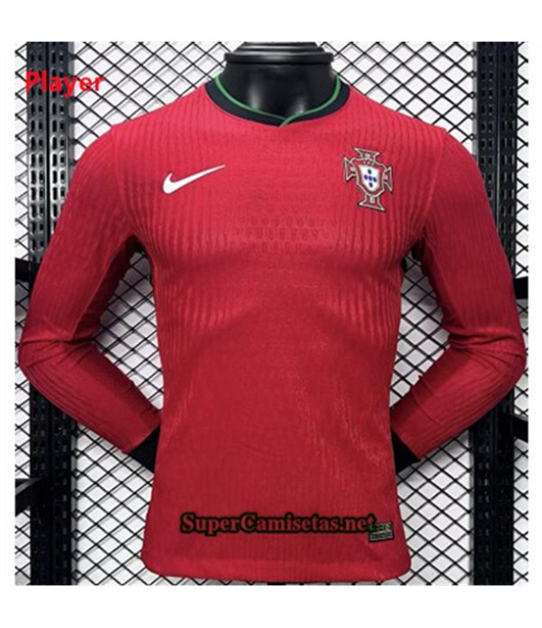 Tailandia Primera Equipacion Camiseta Player Portugal Manga Larga 2024 2025