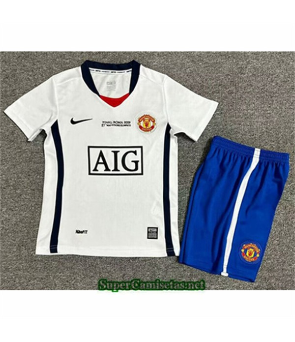 Tailandia Segunda Equipacion Camiseta Manchester United Niño Hombre 2008 09