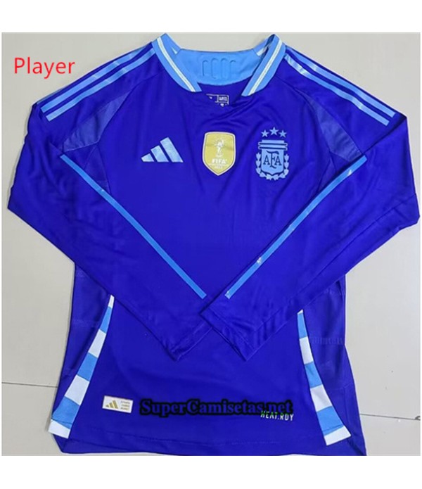 Tailandia Segunda Equipacion Camiseta Player Argentina Manga Larga 2024 2025