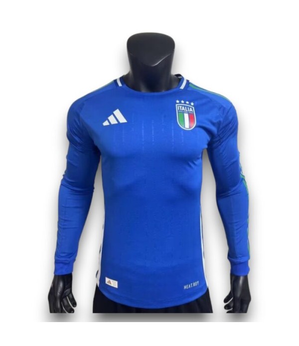 Tailandia Segunda Equipacion Camiseta Player Italia Manga Larga 2024 2025
