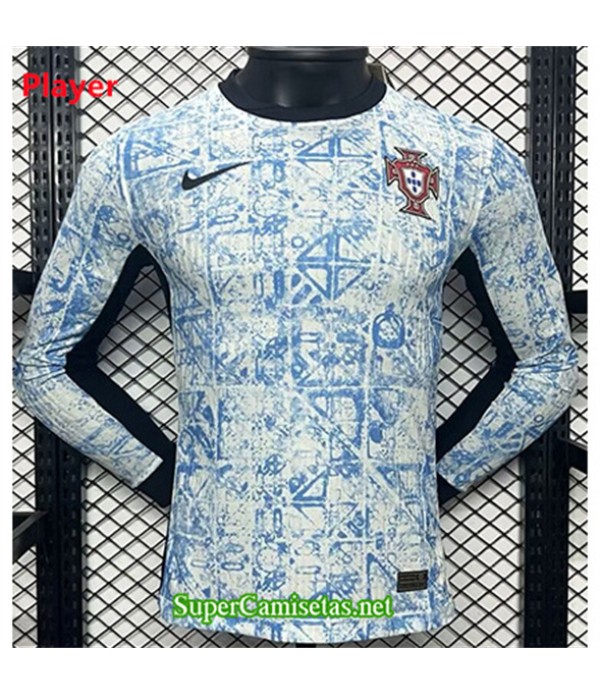 Tailandia Segunda Equipacion Camiseta Player Portugal Manga Larga 2024 2025