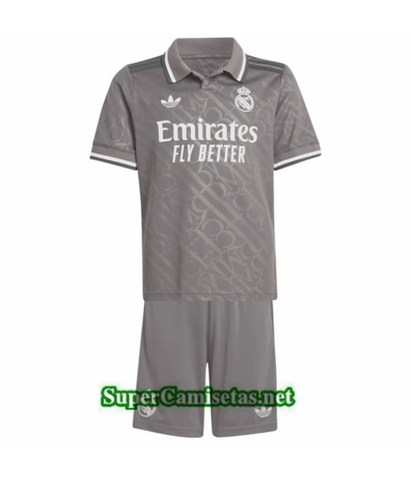 Tailandia Tercera Equipacion Camiseta Real Madrid Niño 2024 2025