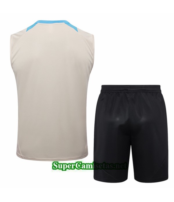 Tailandia Camiseta Kit De Entrenamiento Argentina Sin Mangas De Color Crema 2024 2025