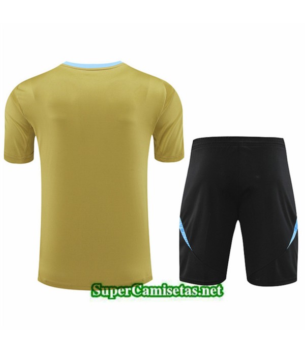 Tailandia Camiseta Kit De Entrenamiento Argentina Amarillo 2024 2025