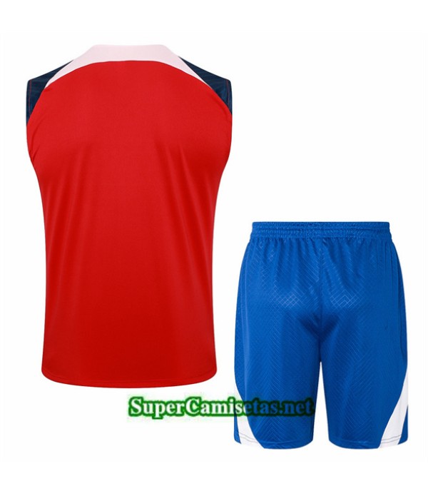 Tailandia Camiseta Kit De Entrenamiento Atletico Madrid Sin Mangas Rojo 2024 2025