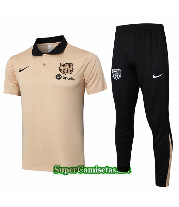 Tailandia Camiseta Kit De Entrenamiento Barcelona Polo Caqui 2024 2025