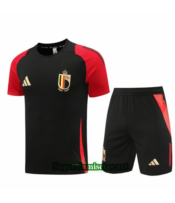 Tailandia Camiseta Kit De Entrenamiento Belgique Negro 2024 2025