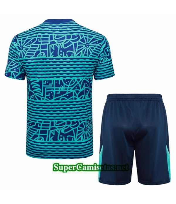 Tailandia Camiseta Kit De Entrenamiento Brasil Azul 2024 2025