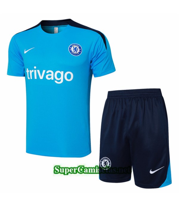 Tailandia Camiseta Kit De Entrenamiento Chelsea Azul 2024 2025