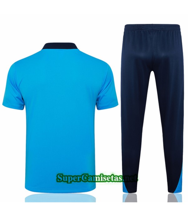 Tailandia Camiseta Kit De Entrenamiento Chelsea Polo Azul 2024 2025