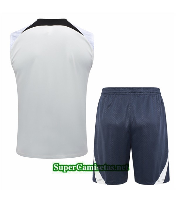 Tailandia Camiseta Kit De Entrenamiento Corinthians Sin Mangas Gris Claro 2024 2025