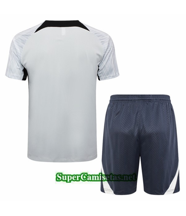 Tailandia Camiseta Kit De Entrenamiento Corinthians Gris Claro 2024 2025