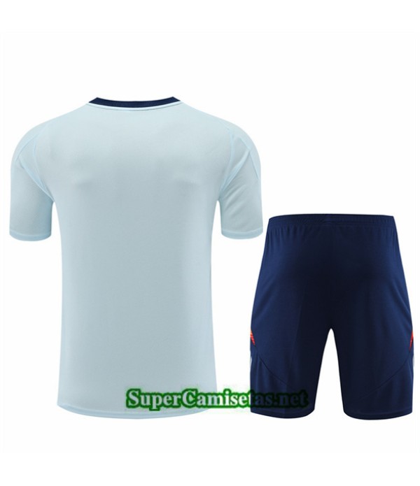 Tailandia Camiseta Kit De Entrenamiento Espana Niño Azul Claro 2024 2025