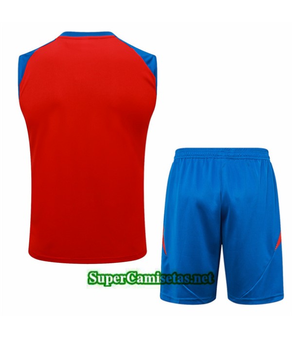 Tailandia Camiseta Kit De Entrenamiento Espana Sin Mangas Rojo 2024 2025