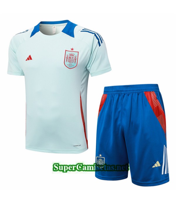 Tailandia Camiseta Kit De Entrenamiento Espana Azul Claro 2024 2025