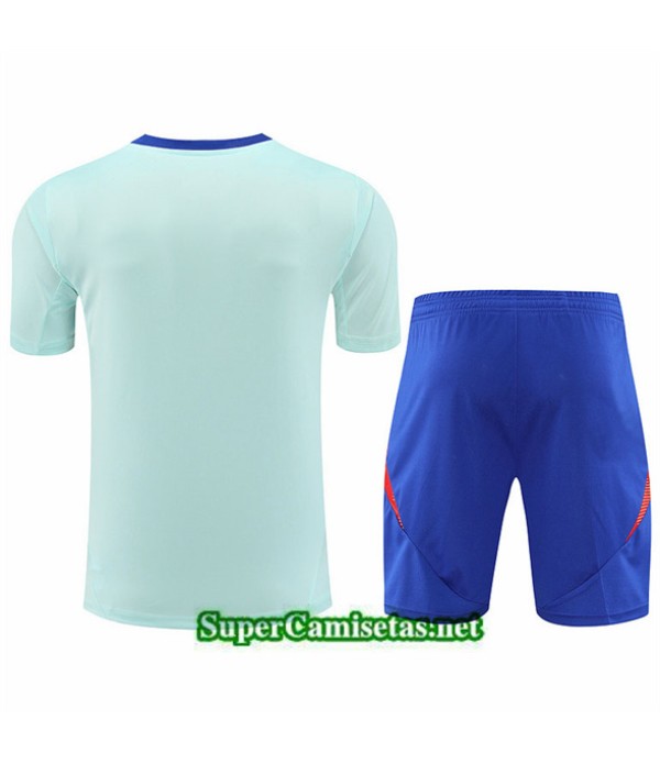 Tailandia Camiseta Kit De Entrenamiento Espana Azul Claro 2024 2025