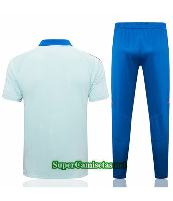 Tailandia Camiseta Kit De Entrenamiento Espana Polo Azul Claro 2024 2025