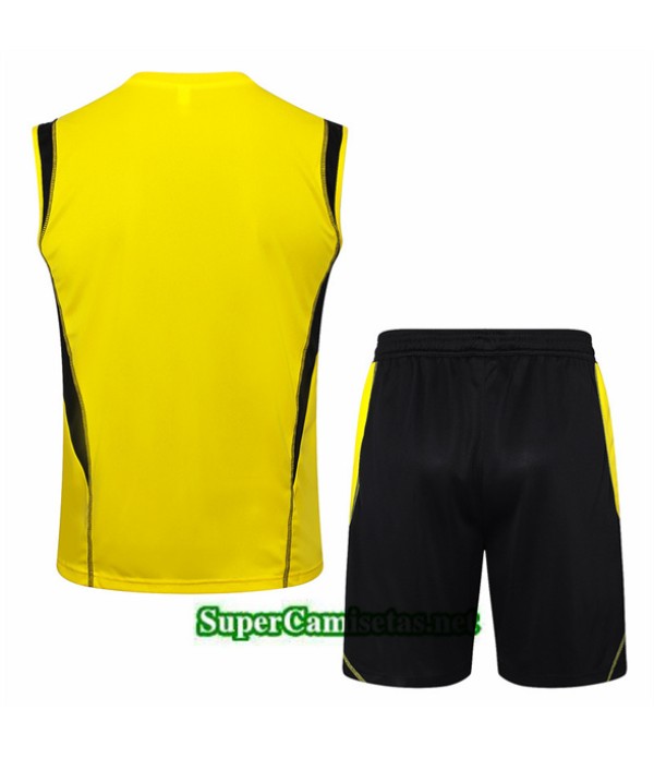 Tailandia Camiseta Kit De Entrenamiento Flamengo Sin Mangas Amarillo 2024 2025