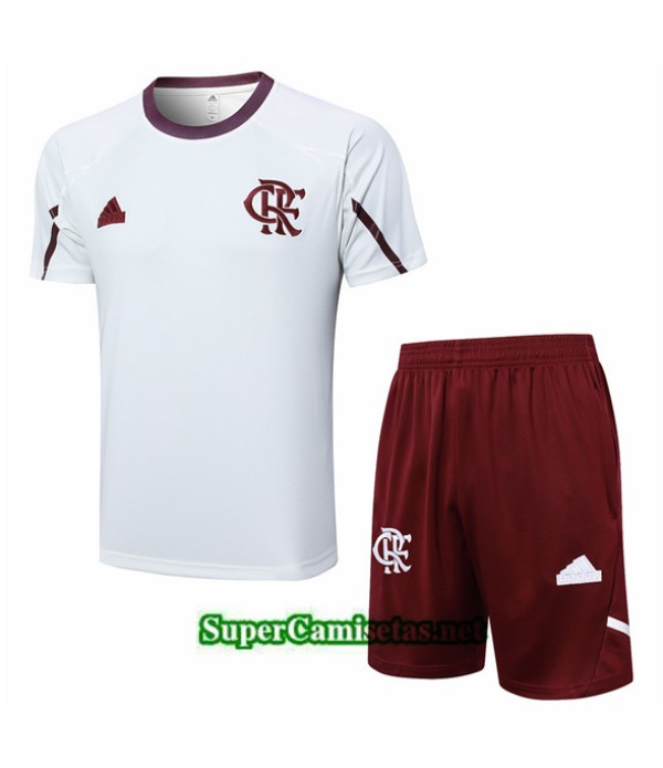 Tailandia Camiseta Kit De Entrenamiento Flamengo Gris Claro 2024 2025