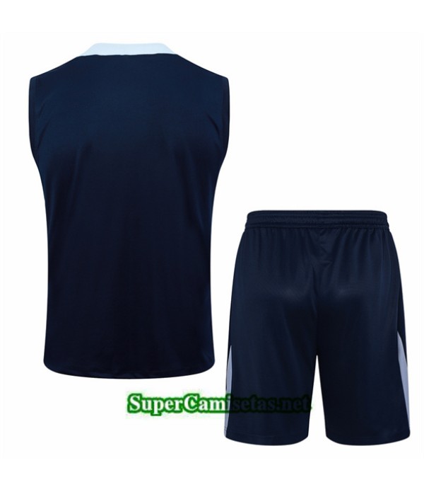 Tailandia Camiseta Kit De Entrenamiento Francia Sin Mangas Azul Real 2024 2025