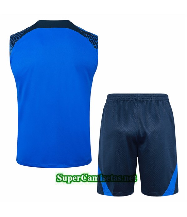 Tailandia Camiseta Kit De Entrenamiento Francia Sin Mangas Cielo Azul 2024 2025