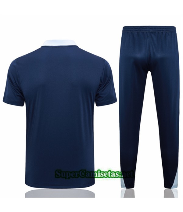 Tailandia Camiseta Kit De Entrenamiento Francia Polo Azul Real 2024 2025