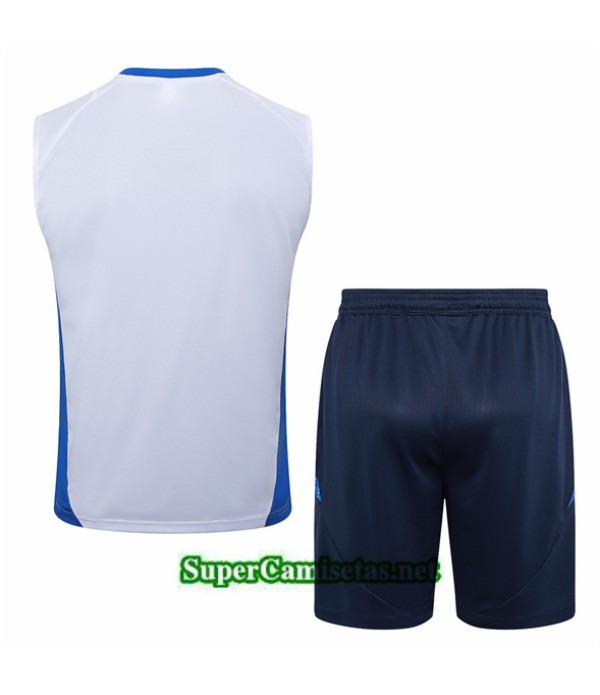 Tailandia Camiseta Kit De Entrenamiento Italia Sin Mangas Blanco 2024 2025