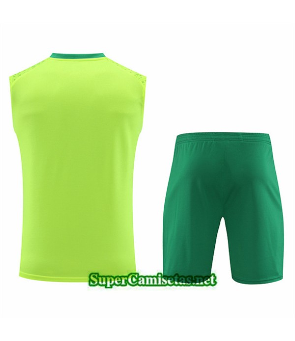 Tailandia Camiseta Kit De Entrenamiento Palmeiras Sin Mangas Amarillo 2024 2025