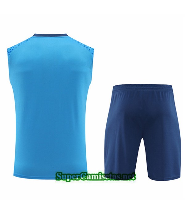 Tailandia Camiseta Kit De Entrenamiento Palmeiras Sin Mangas Azul 2024 2025