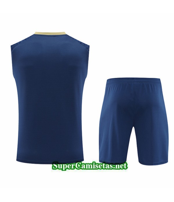 Tailandia Camiseta Kit De Entrenamiento Palmeiras Sin Mangas Azul 2024 2025