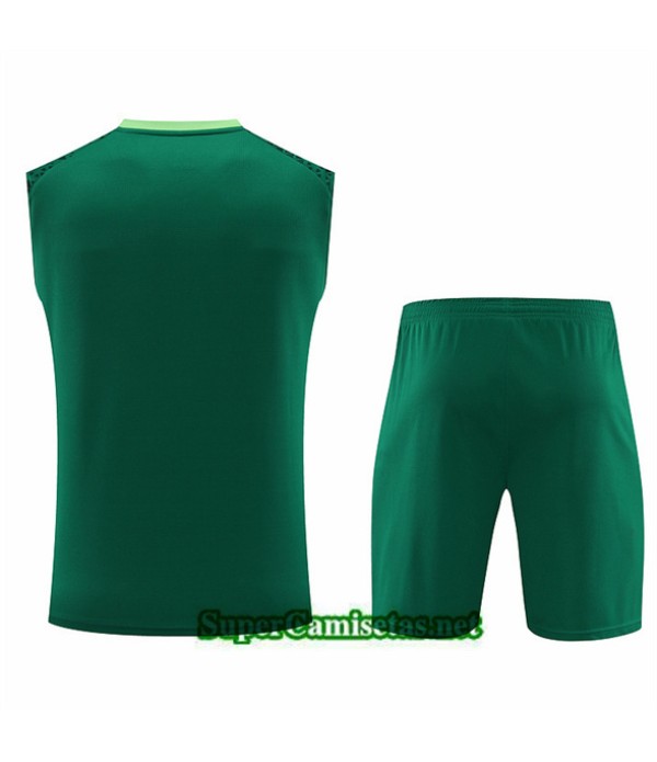 Tailandia Camiseta Kit De Entrenamiento Palmeiras Sin Mangas Verde 2024 2025