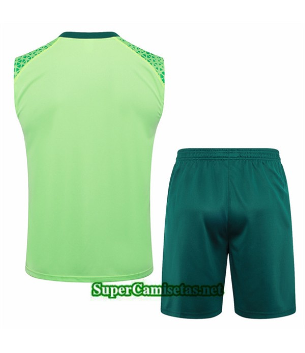 Tailandia Camiseta Kit De Entrenamiento Palmeiras Sin Mangas Verde Claro 2024 2025