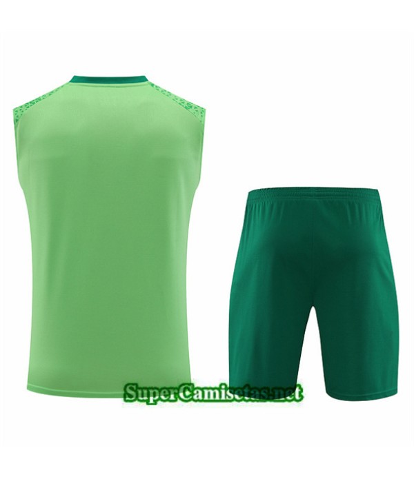 Tailandia Camiseta Kit De Entrenamiento Palmeiras Sin Mangas Verde Claro 2024 2025