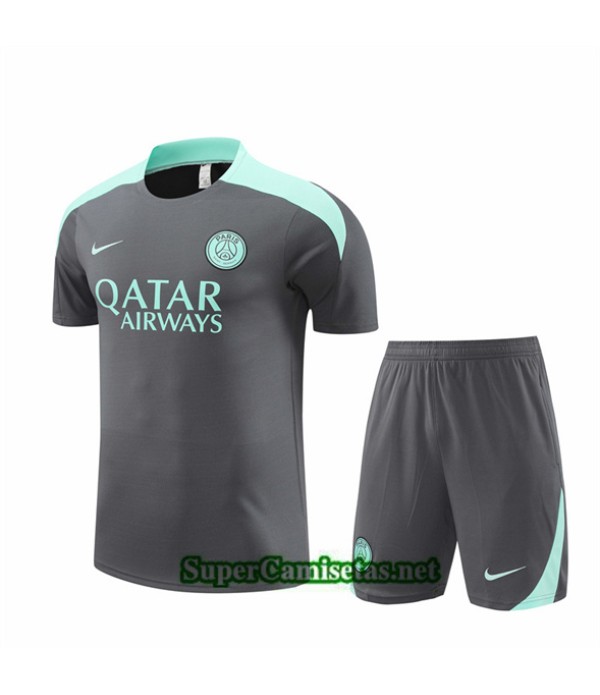 Tailandia Camiseta Kit De Entrenamiento Paris Psg Niño Gris 2024 2025