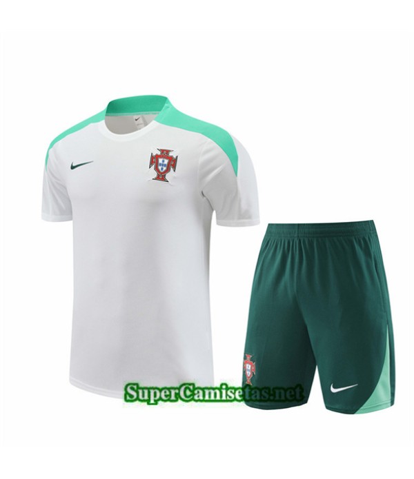 Tailandia Camiseta Kit De Entrenamiento Portugal Niño Blanco 2024 2025