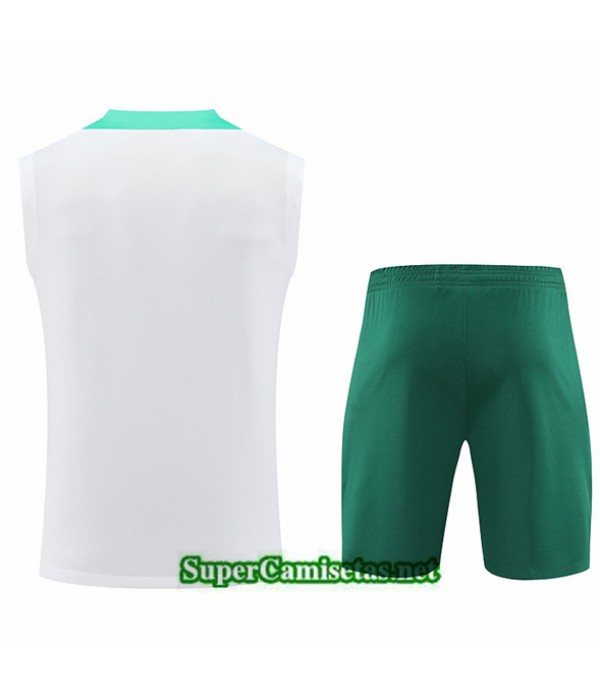 Tailandia Camiseta Kit De Entrenamiento Portugal Sin Mangas Blanco 2024 2025