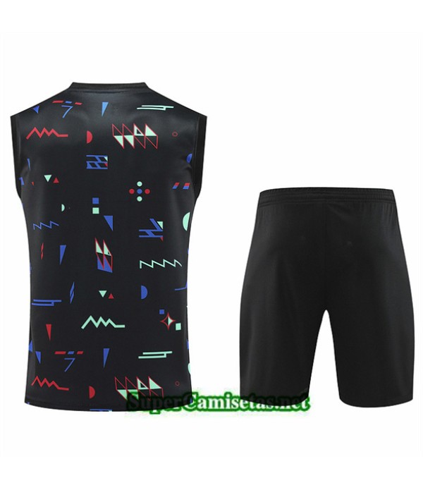 Tailandia Camiseta Kit De Entrenamiento Portugal Sin Mangas Negro 2024 2025