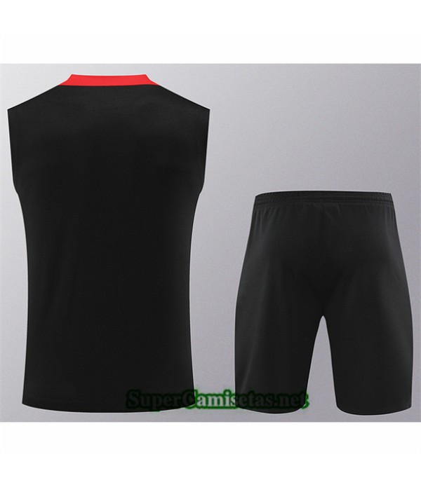 Tailandia Camiseta Kit De Entrenamiento Portugal Sin Mangas Negro 2024 2025